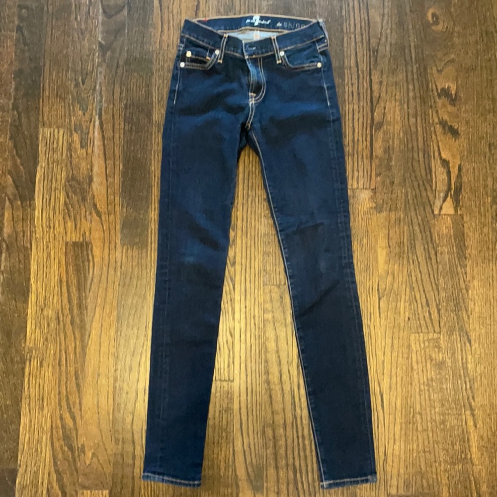 7 for all Mankind stretch skinny jeans. Size 24